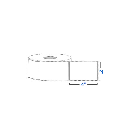 Rollo de Etiquetas 4" x 2", Blanca