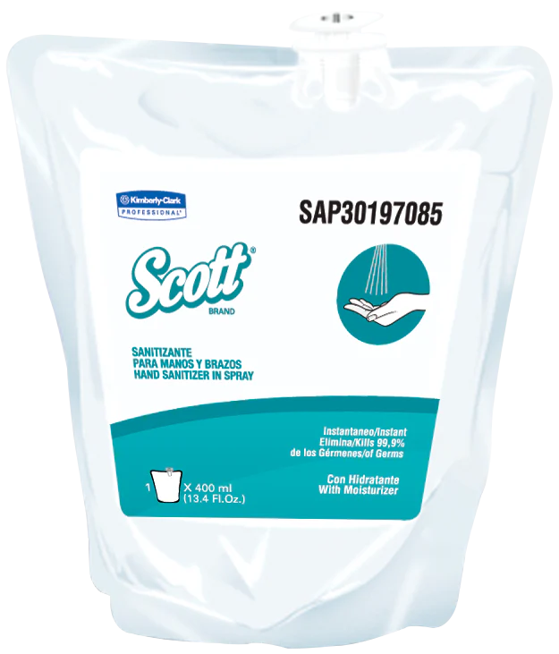  Spray Desinfectante de Manos Sanitizante Scott Hand Sanitizer Spray, 400 Ml