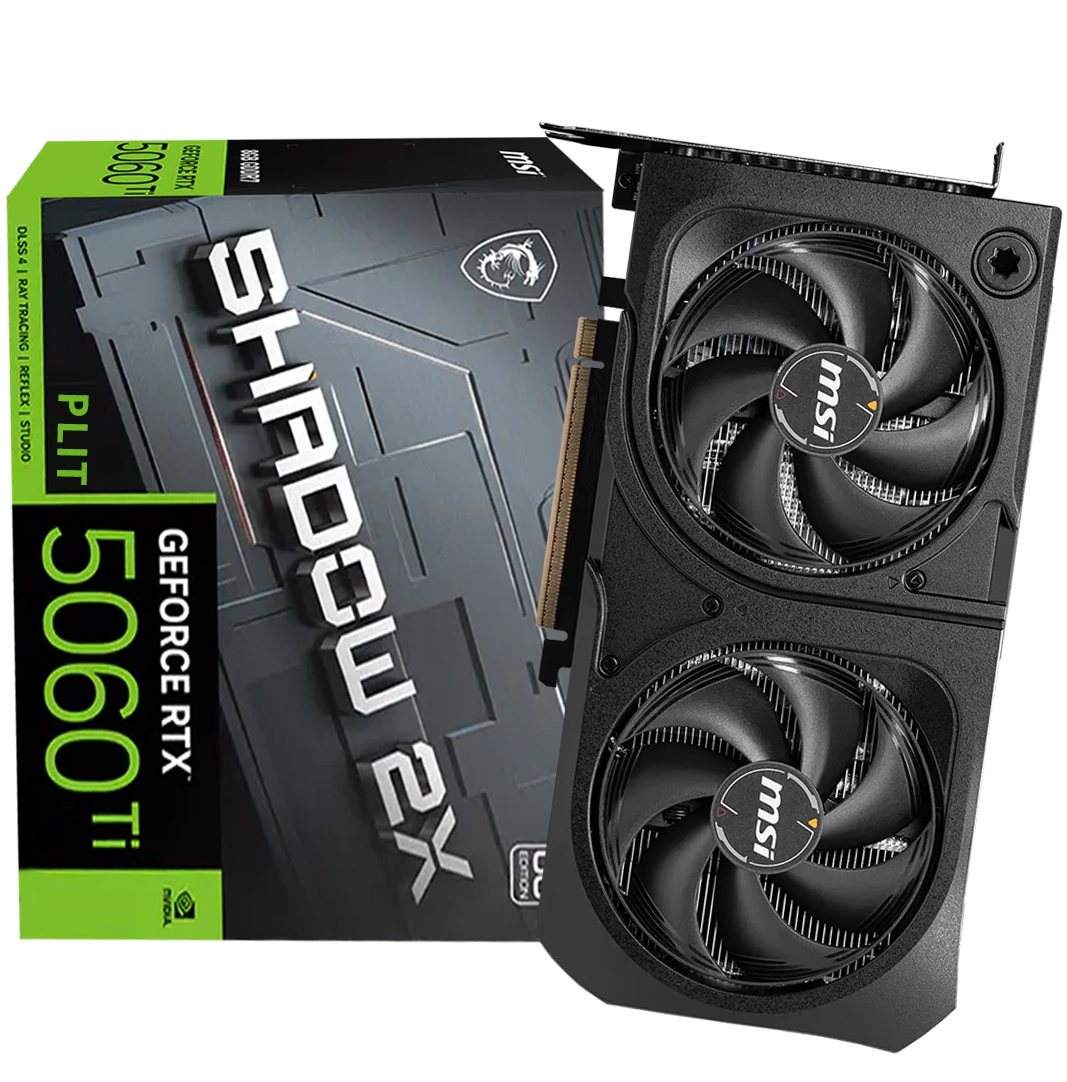 Tarjeta de Video MSI GeForce RTX 5060 Ti 8G SHADOW 2X OC PLUS 2617 MHZ