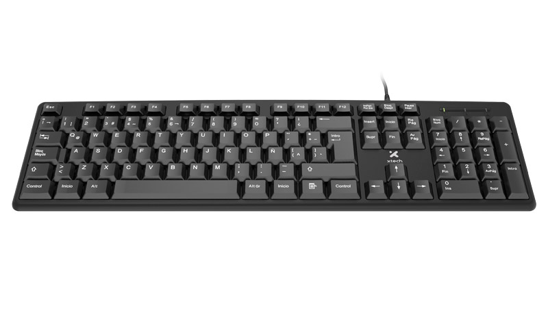 Teclado USB en Español Xtech XTK-092S para Windows y MacOS