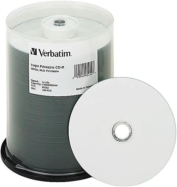 CD-R Verbatim Imprimible 700MB/80MIN, 52x, 100 pcs - #95252