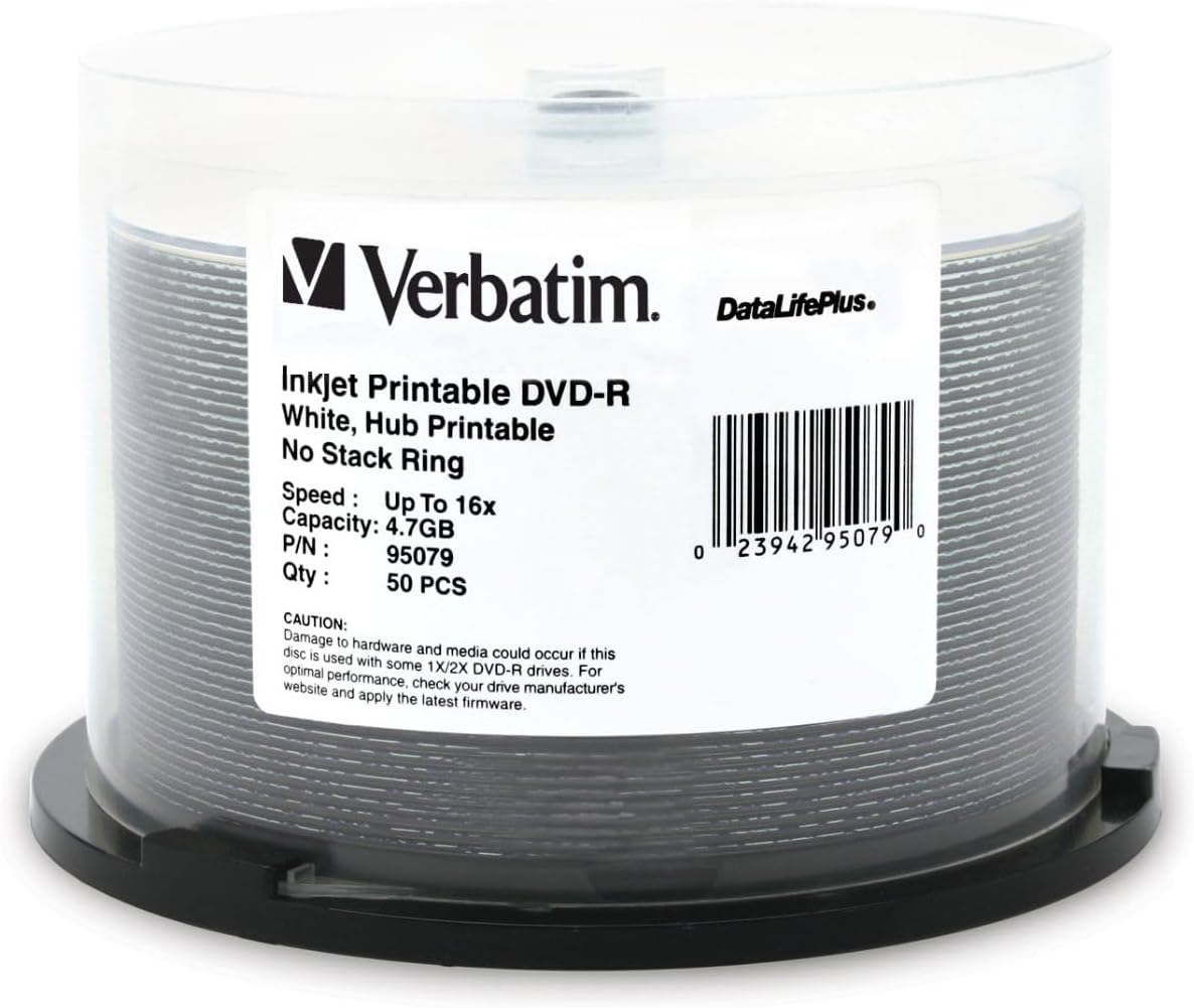 DVD-R Verbatim Imprimible 4.7GB, 50 pcs - #95079
