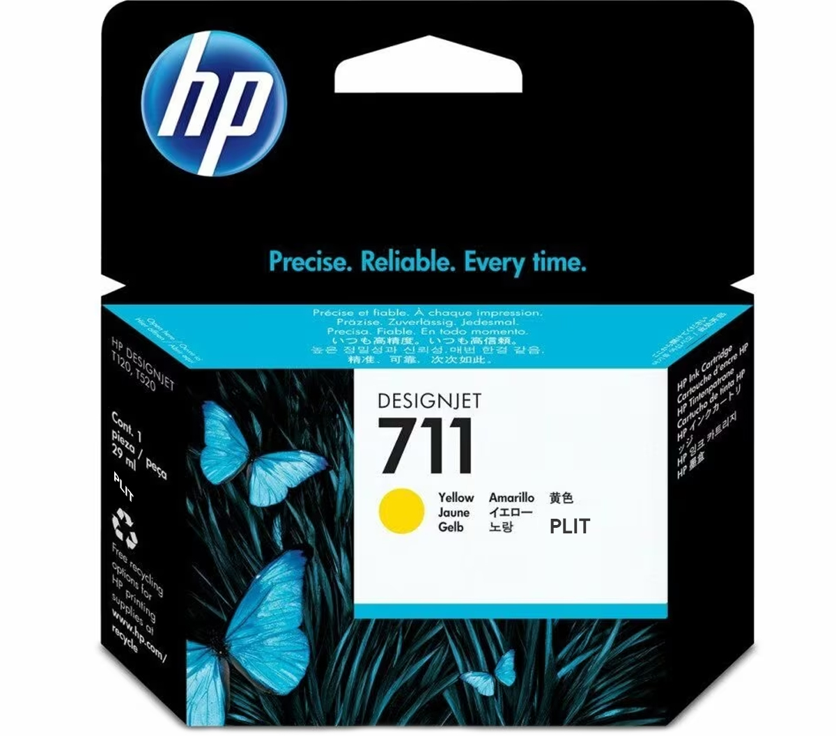 ORIGINAL: Cartucho de Tinta HP 711 (CZ132A) 29 ml, Amarillo
