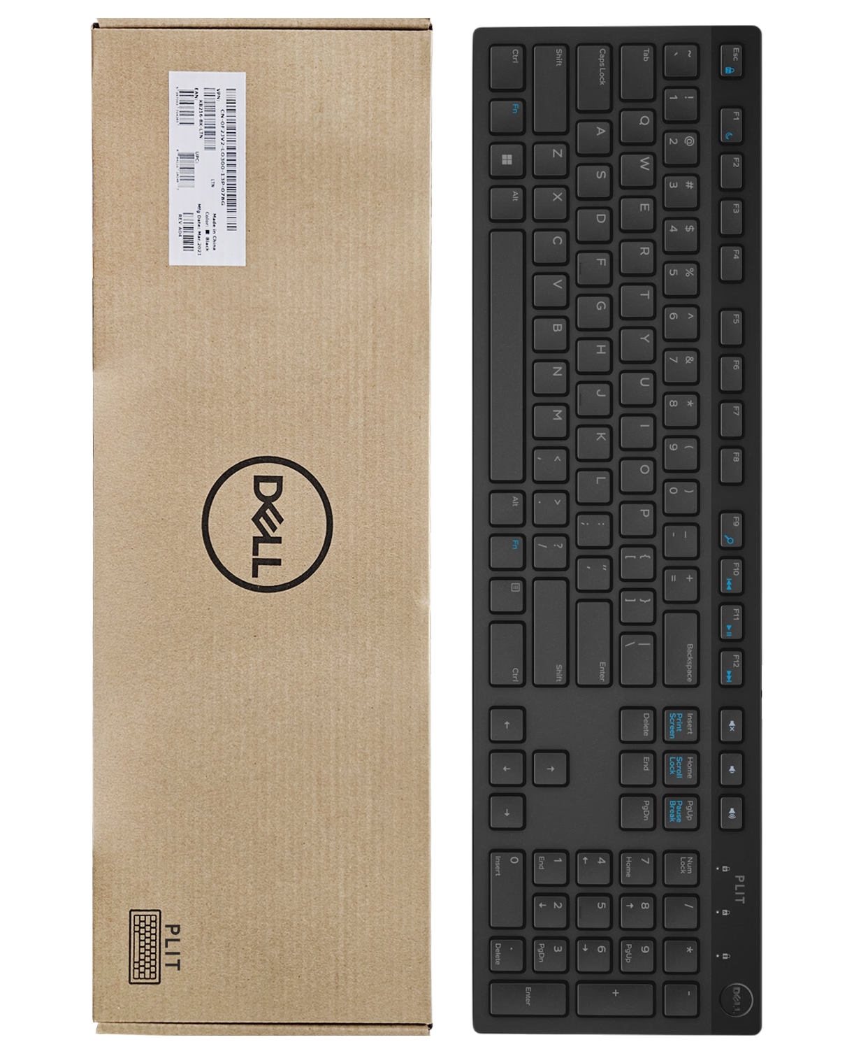 Teclado USB DELL KB216 en Español, Negro