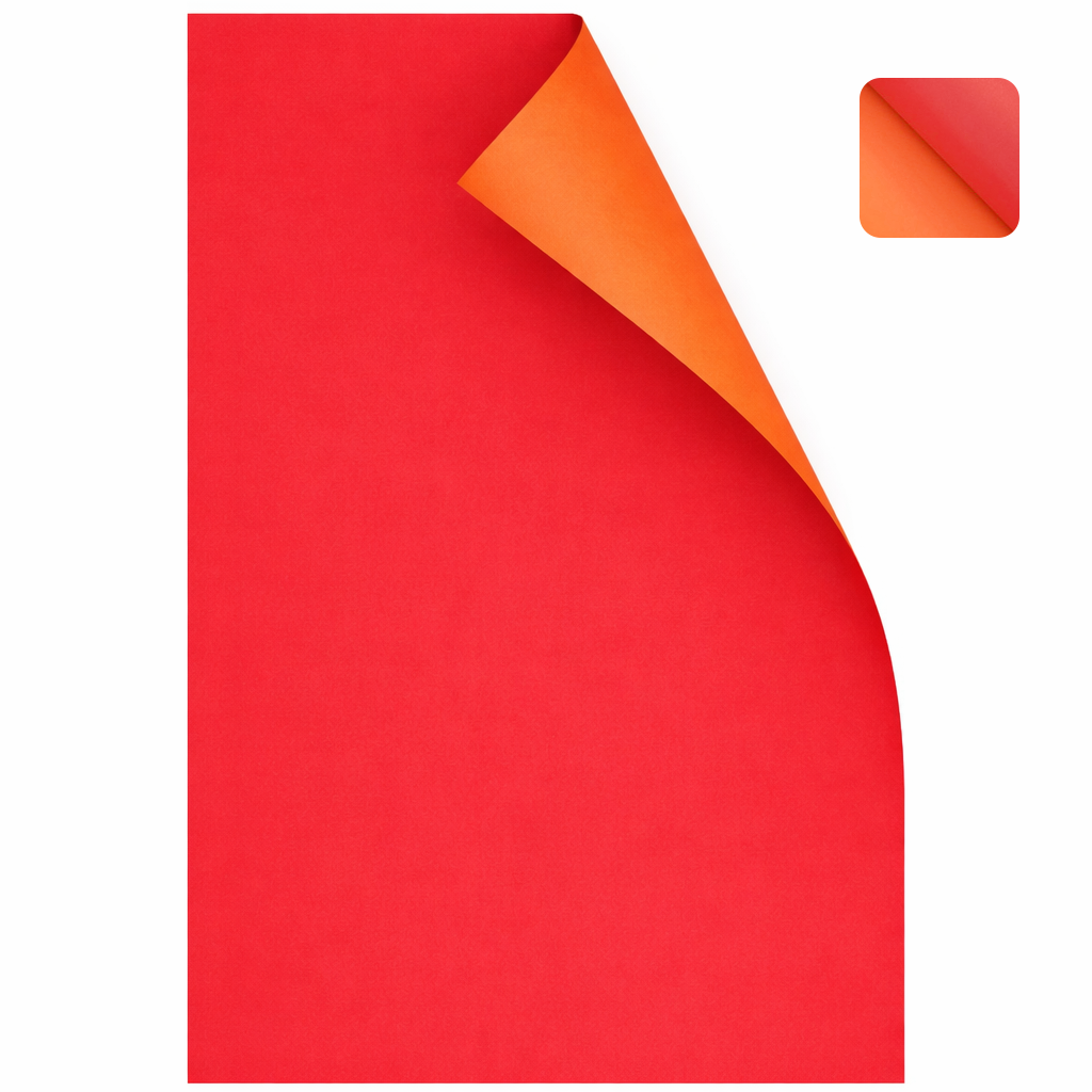 Cartulina Reversible Doble Cara Rojo y Naranja - Irasa IR-50402