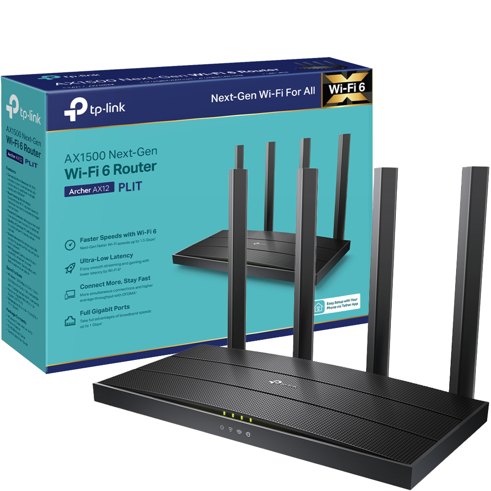 Router Wi-Fi 6 TP-Link Archer AX12 AX1500 Gigabit Dual Band