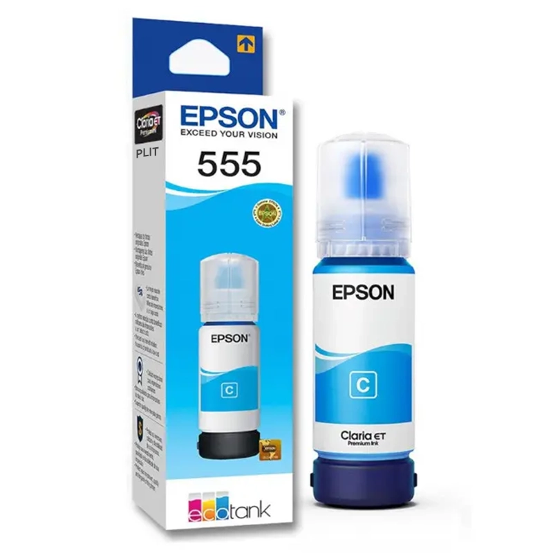 Botella de Tinta Cyan (Azul) Fotográfica Epson T555 para Impresora L8180