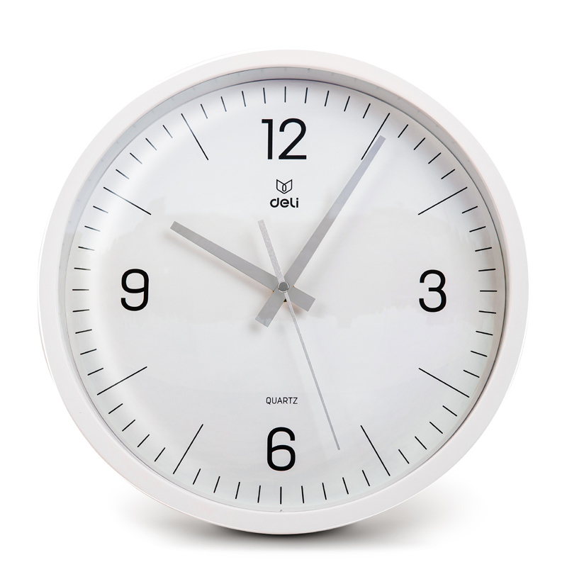 Reloj de Pared Minimalista Redondo, Blanco