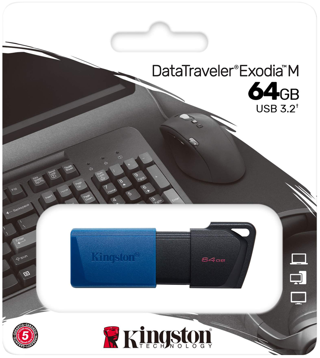 Memoria USB 64GB, Data Traveler Exodia USB3.2 Gen 1 (DTMX/64GB)