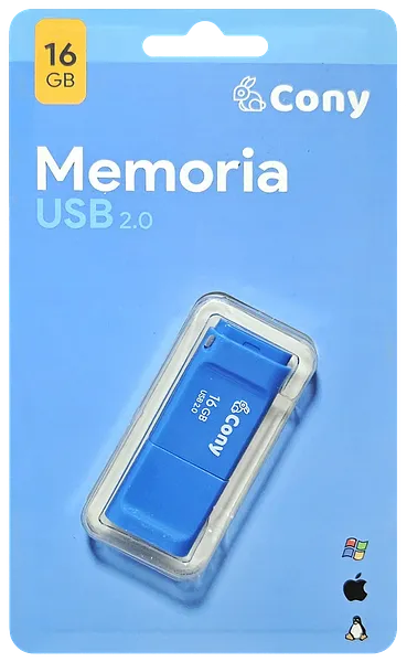 Memoria USB 2.0 CONY 16GB, Azul