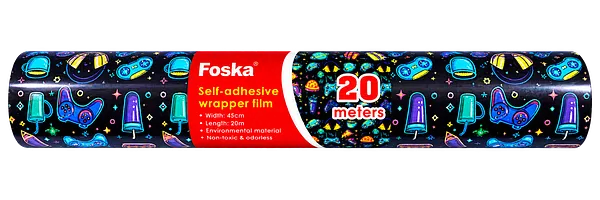 Rollo Plástico Adhesivo Foska para Forrar Libros, Gaming